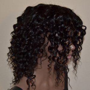 Handmade Wig – Brazilian Deep Wave Human Hair Natural Color 12-12-12