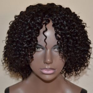 Handmade wig, Brazilian Kinky Curly Hair 8A size 8-8-8