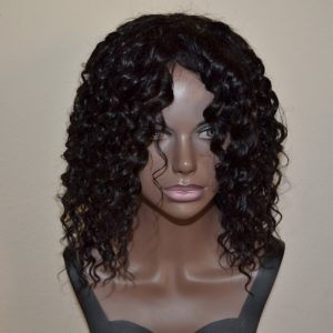 Handmade Wig – Brazilian Deep Wave Human Hair Natural Color 12-12-12