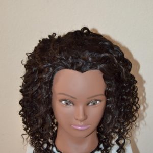 Handmade Wig – Brazilian HalfWig Deep Wave 8A Natural Color 14-14-14